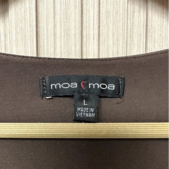 Moa Moa Brown Women's Rushed Bodysuit Size L - Picture 3 of 4